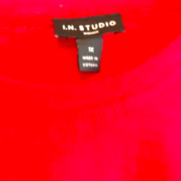 I.N. Studio Red Sweater SZ 1X - Picture 6 of 9